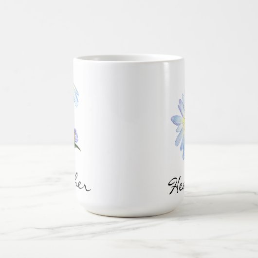 デイジーかわいらしカスタムパーソナライズされた コーヒーマグカップ (中央)