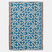 デイジーかわいらしチェーンonブルー，ブランケット スローブランケット (正面縦)