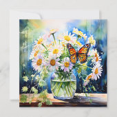 デイジーかわいらしフローラ空白の カード (正面)