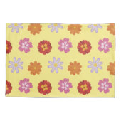 デイジーかわいらしフローラ黄色い花模様 枕カバー (裏面-左)