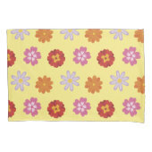 デイジーかわいらしフローラ黄色い花模様 枕カバー (正面左)