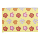 デイジーかわいらしフローラ黄色い花模様 枕カバー (正面右)