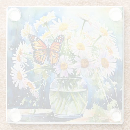 デイジーかわいらしフローラ ガラスコースター (裏面)