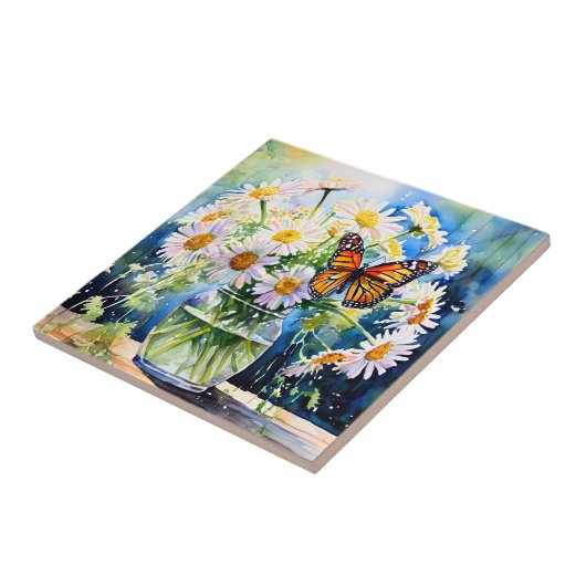 デイジーかわいらしフローラ タイル (側面)