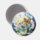 デイジーかわいらしフローラ マグネット (正面/裏面)