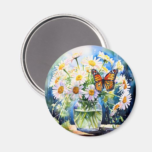 デイジーかわいらしフローラ マグネット (正面/裏面)