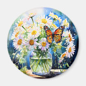 デイジーかわいらしフローラ マグネット (正面)