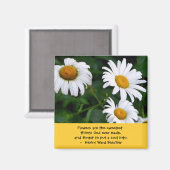 デイジーかわいらし付き引用文 マグネット (正面/裏面)