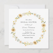 デイジーとひまわりブライダルシャワー招待 招待状 (正面)