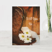 デイジーとカウボーイのブーツは私の花嫁になる 招待状 (正面)