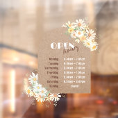 デイジーとクラフト紙アーチオープン時間 ウィンドウサイン (シート2)