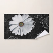 デイジーとグレーの色合い バスタオルセット (ハンドタオル)