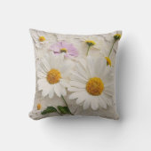 デイジーとコスモスオン動揺して紙 クッション (正面)