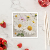 デイジーとコスモスオン動揺して紙 スタンダードカクテルナプキン (インサイチュ)