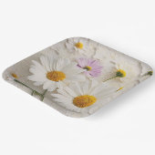 デイジーとコスモスオン動揺して紙 ペーパープレート (傾斜あり)