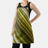 デイジーとゴールデンロッドグリーンとイエローストライプ エプロン (インサイチュ)