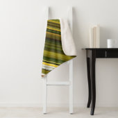 デイジーとゴールデンロッドグリーンとイエローストライプ シェルパブランケット (インサイチュ)