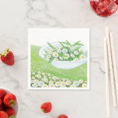 デイジーとタンデリオン春サラダイラストレーション スタンダードカクテルナプキン (インサイチュ)