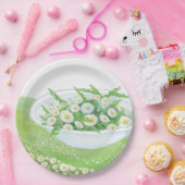 デイジーとタンデリオン春サラダイラストレーション ペーパープレート (パーティー)