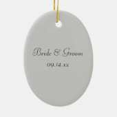 デイジーとダイヤモンドのリングや輪は私の花嫁になる セラミックオーナメント (裏面)