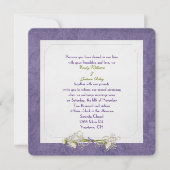 デイジーとダマスクウェディング招待状 招待状 (正面)