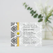 デイジーとダマスクブライダルシャワーの招待 招待状 (スタンド正面)