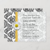 デイジーとダマスクブライダルシャワーの招待 招待状 (正面/裏面)