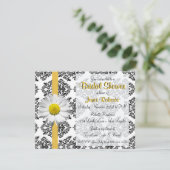 デイジーとダマスクブライダルシャワーの招待 招待状 (スタンド正面)