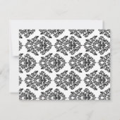 デイジーとダマスクブライダルシャワーの招待 招待状 (裏面)