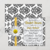 デイジーとダマスクブライダルシャワーの招待 招待状 (正面/裏面)