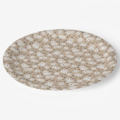 デイジーとドット – トープ、白黒 ペーパープレート (アングル)