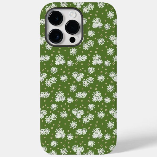 デイジーとドット – 白、砂、パームグリーン Case-Mate iPhoneケース (裏面)