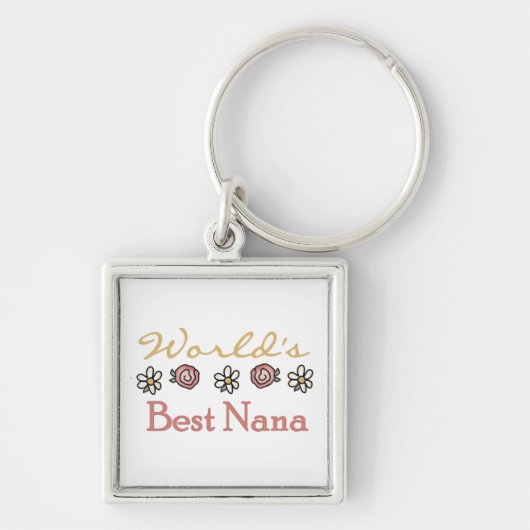 デイジーとバラの最高のNana Gift キーホルダー (正面)