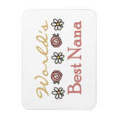 デイジーとバラの最高のNana Gift マグネット (縦)