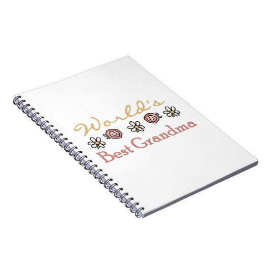 デイジーとバラワールドのおばあちゃん最高ののギフトプレゼント ノートブック (右側)
