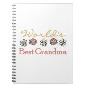 デイジーとバラワールドのおばあちゃん最高ののギフトプレゼント ノートブック (正面)