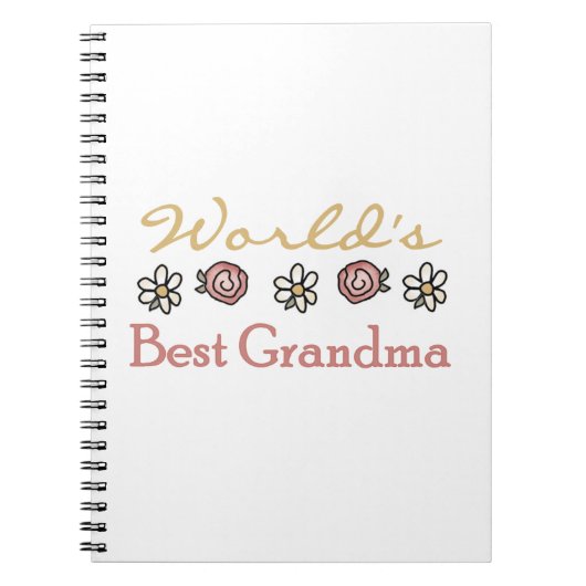 デイジーとバラワールドのおばあちゃん最高ののギフトプレゼント ノートブック (正面)