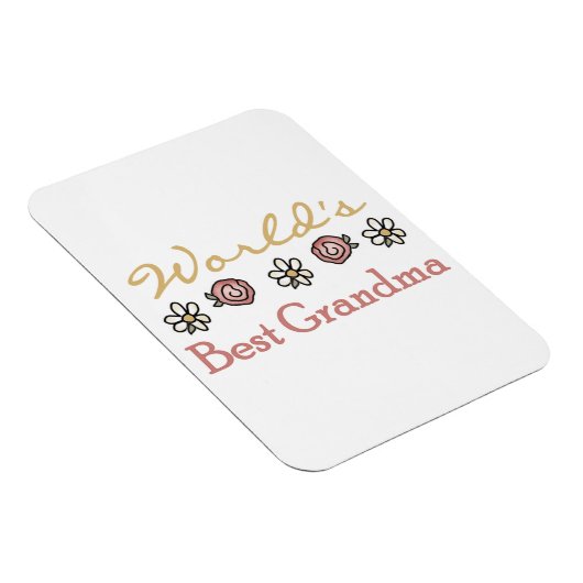 デイジーとバラワールドのおばあちゃん最高ののギフトプレゼント マグネット (右側)