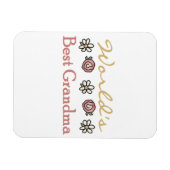 デイジーとバラワールドのおばあちゃん最高ののギフトプレゼント マグネット (横)