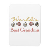 デイジーとバラワールドのおばあちゃん最高ののギフトプレゼント マグネット (縦)