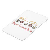 デイジーとバラワールドのおばあちゃん最高ののギフトプレゼント マグネット (左側)