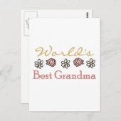 デイジーとバラワールド最高の祖母 ポストカード (正面/裏面)