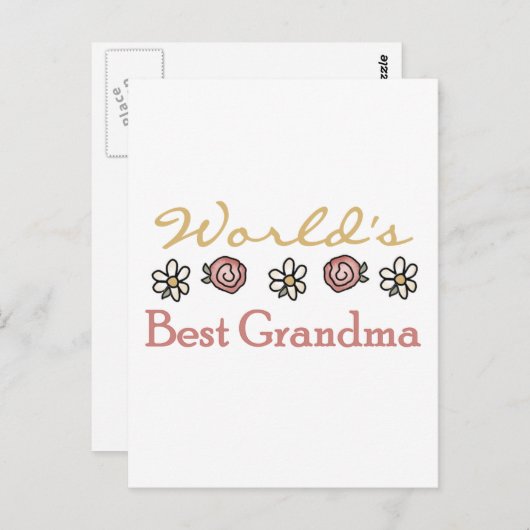 デイジーとバラワールド最高の祖母 ポストカード (正面/裏面)