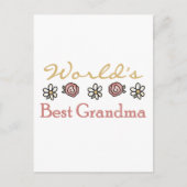 デイジーとバラワールド最高の祖母 ポストカード (正面)