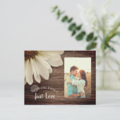 デイジーとバーンウッドカントリーウェディング日付を保存 案内ポストカード (スタンド正面)