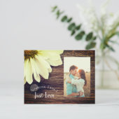 デイジーとバーンウッドカントリーウェディング日付を保存 案内ポストカード (スタンド正面)