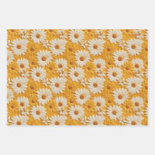 デイジーとヒマワリの工具付き革の品揃え ラッピングペーパーシート (正面2)