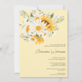 デイジーとヒマワリブライダルシャワー 招待状 (正面)