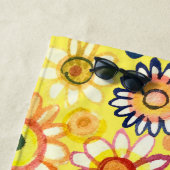 デイジーとヒマワリ ビーチタオル (インサイチュ)
