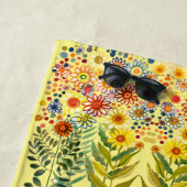 デイジーとヒマワリ ビーチタオル (インサイチュ)